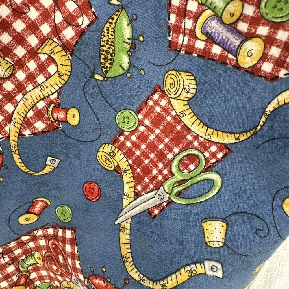 Handmade Hobo Bag Sewing Quilting Theme Boho Purse Cottagecore Vintage Grandma - Picture 10 of 16